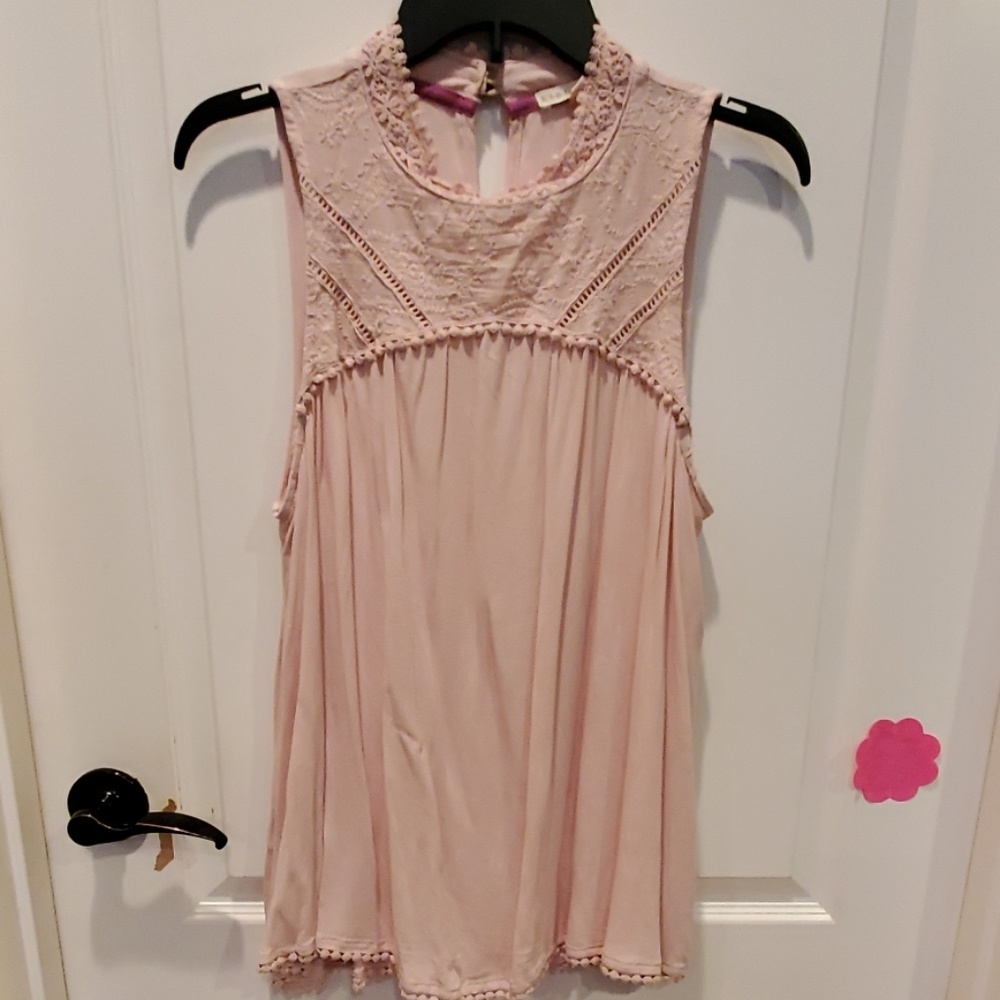 Classy and elegant blush colored tank top